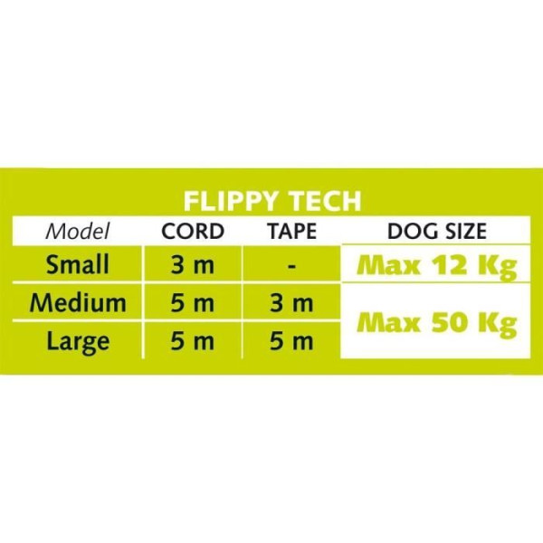 Flippy tech large tape laisse rétractable chiens
