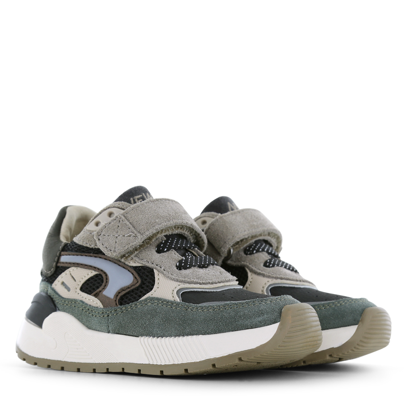 Shoesme taupe sneaker Mesh, Microfiber nubuck, Suède | Jongens schoenen