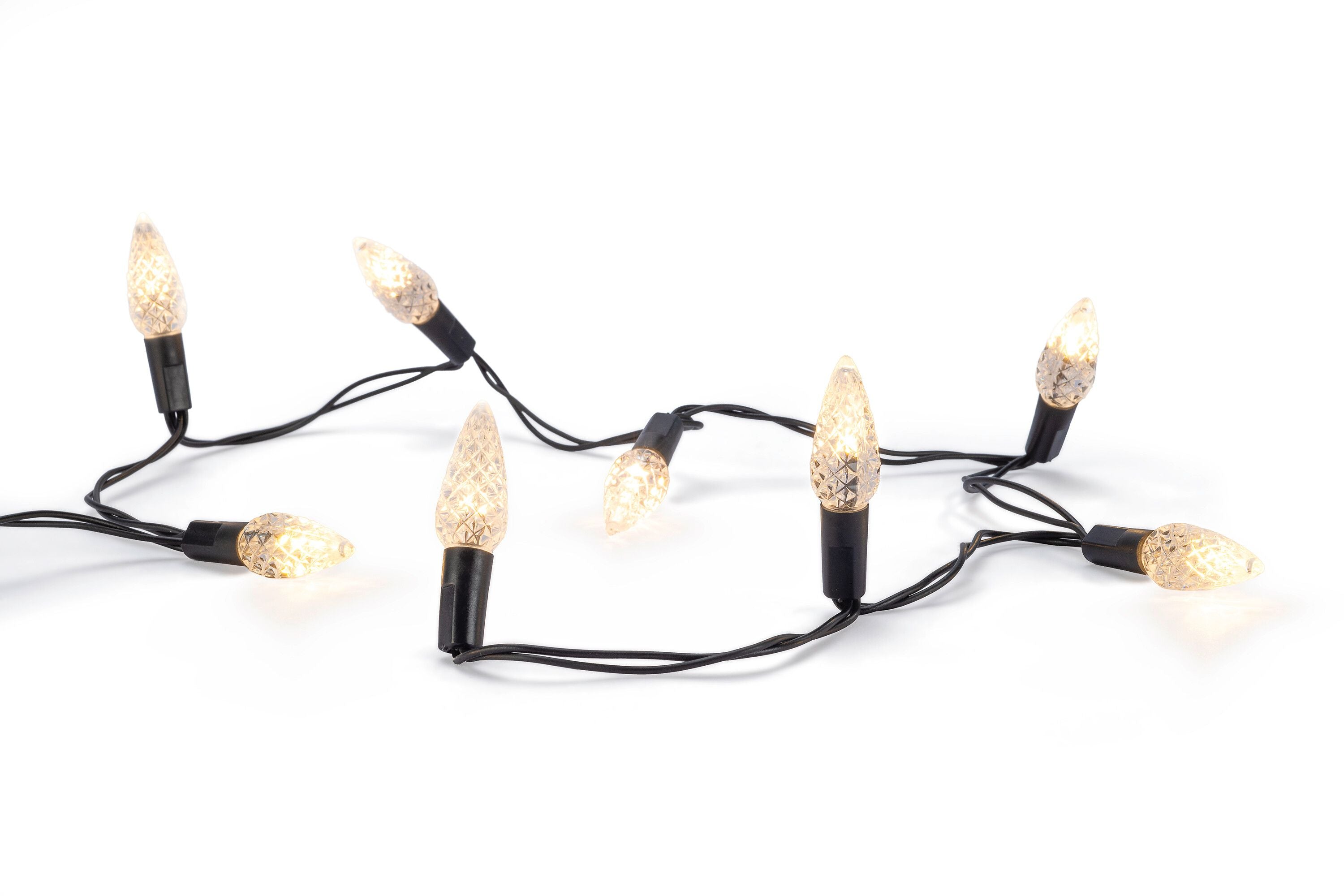 DIAMOND CONES LED-Lichterkette - Schwarz / B: 400cm