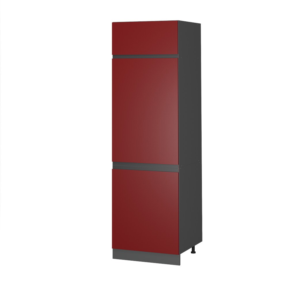 Vicco Kühlumbauschrank Küchenschrank Küchenmöbel R-Line J-Shape Anthrazit Rot 60 cm modern