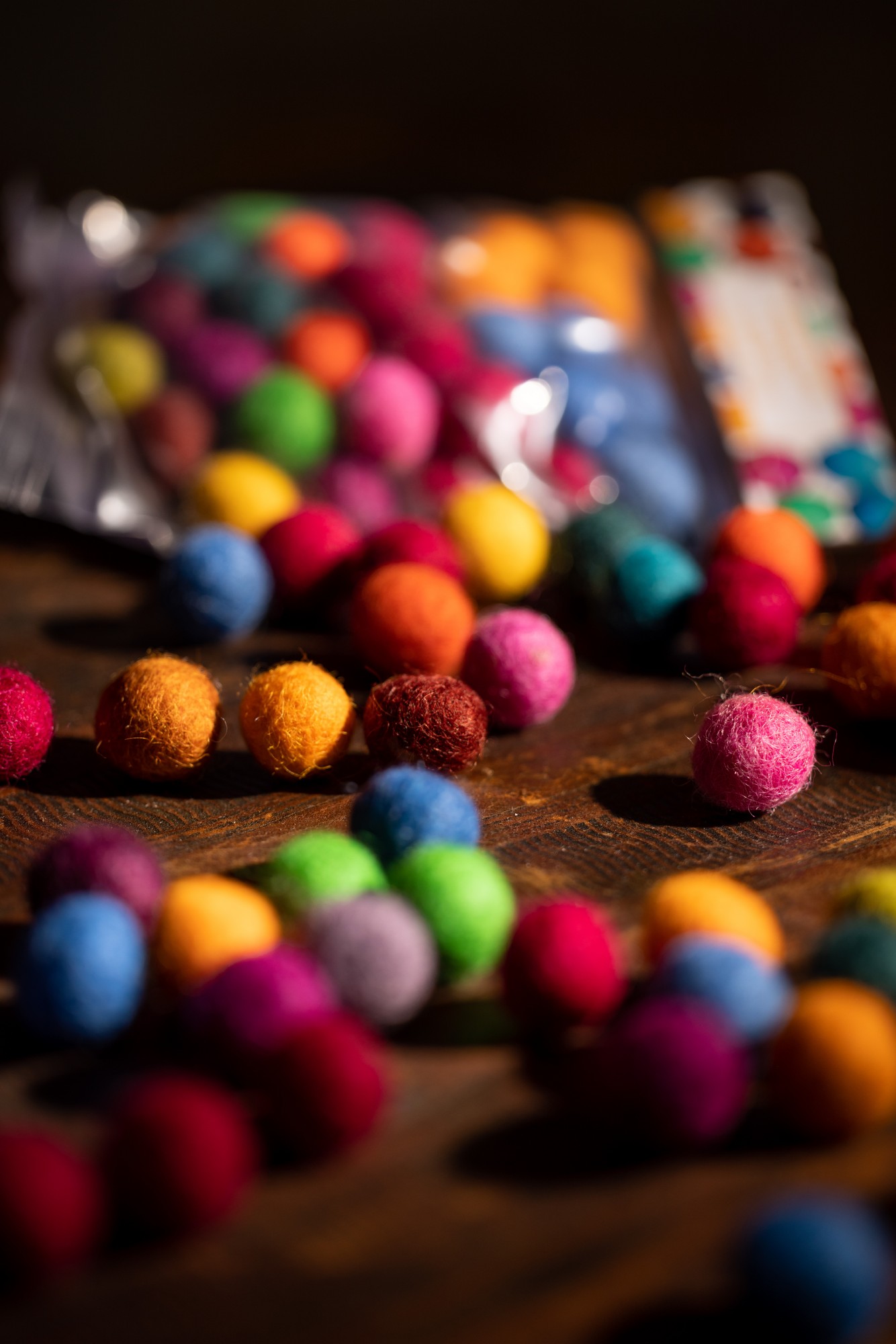Filz-Pompons, multicolor, Ø 15 mm günstig bestellen