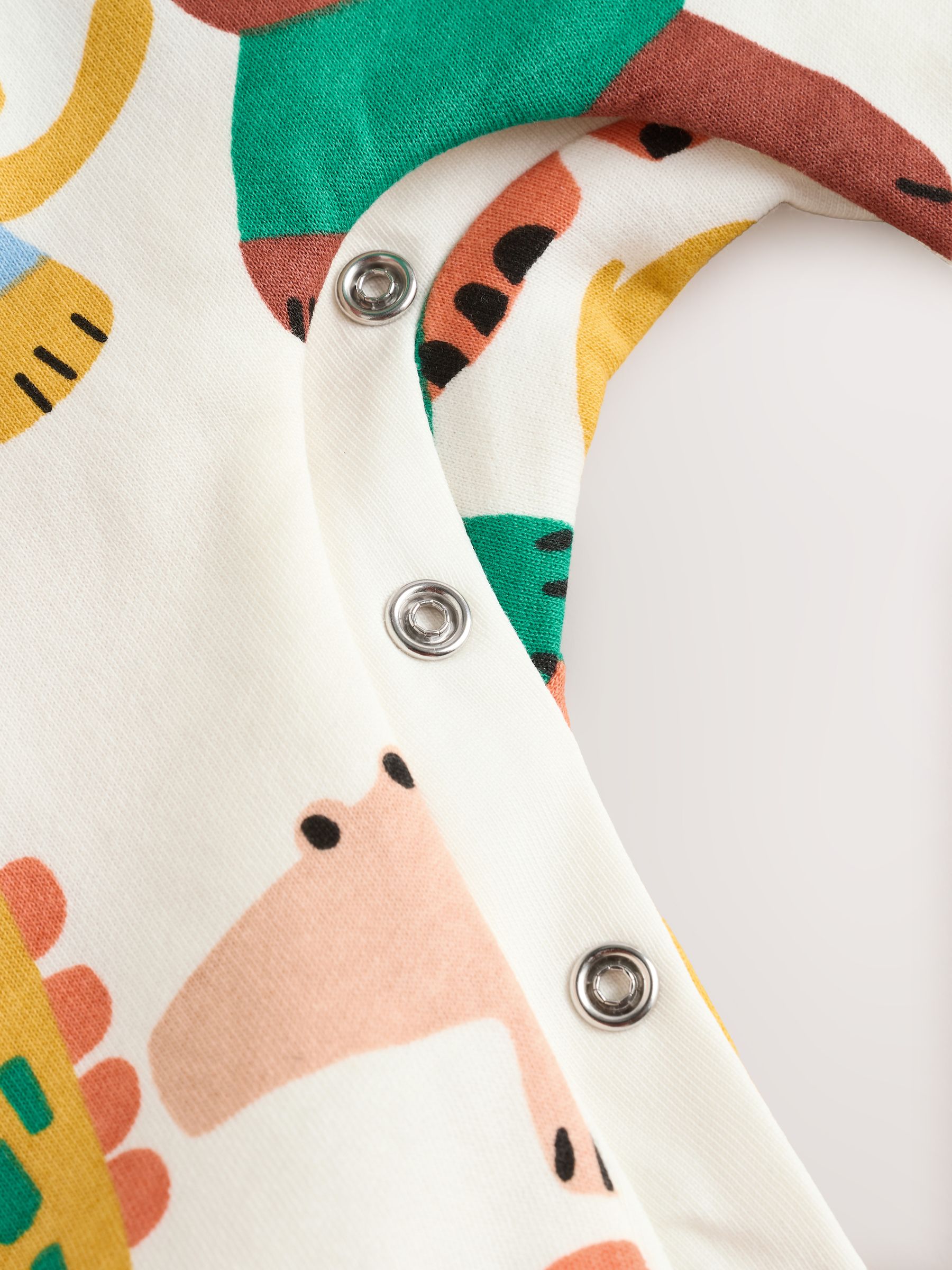 Felgekleurd met figuurtjes - Jersey tuinbroek en rompertje babyset (0mnd-2jr)