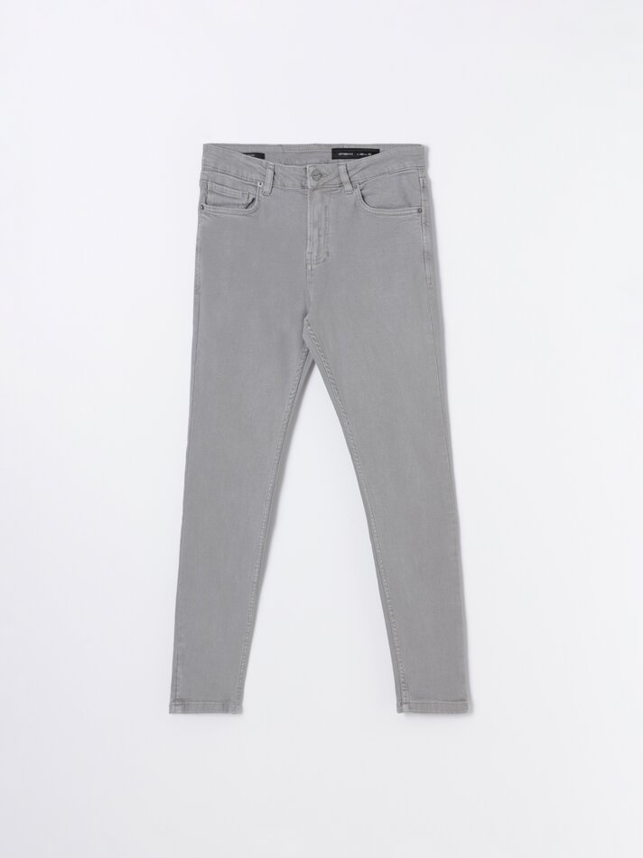Calça jeans skinny - Cinza médio