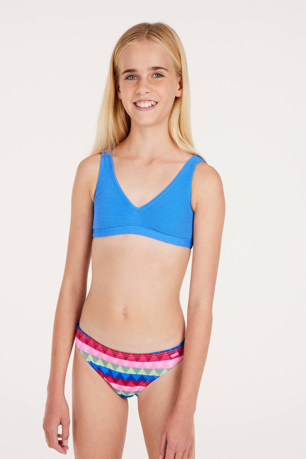 crop bikini PRTCREEK JR blauw/roze