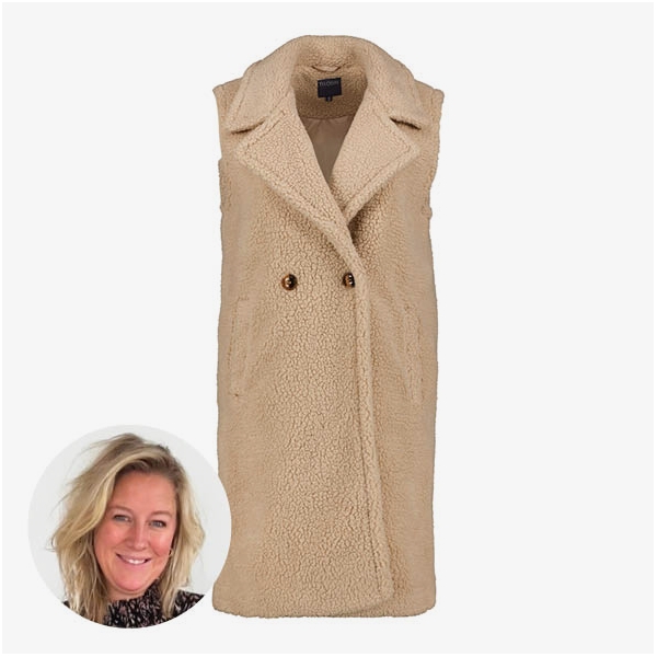 TwoDay lange dames teddy gilet