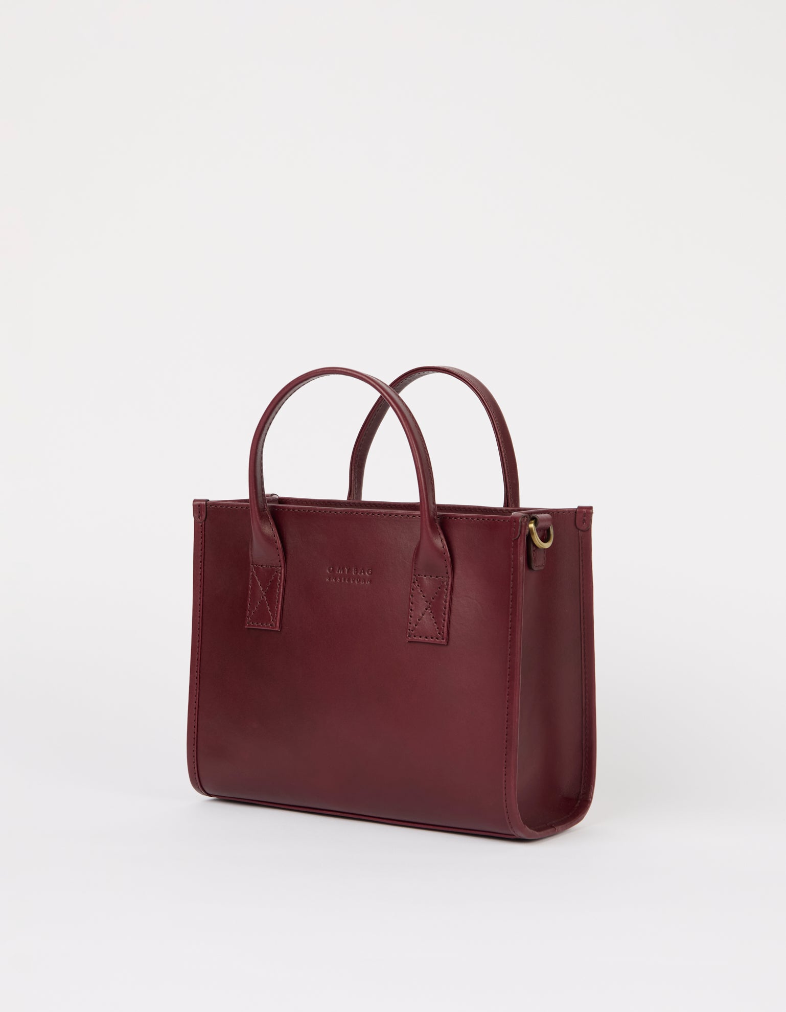 Jackie Midi   Webbing Strap - Dark Cherry Classic Leather