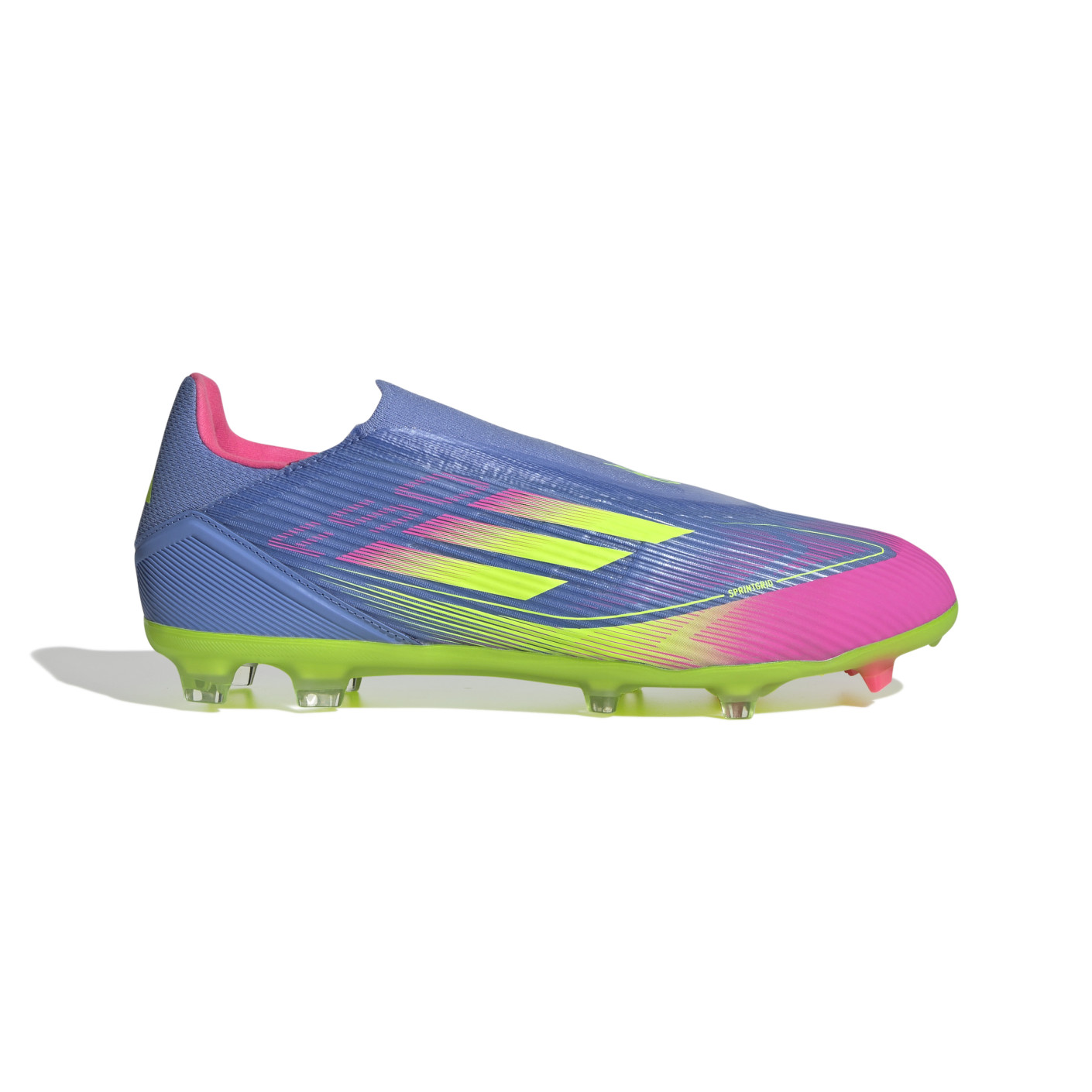 Adidas F50 League Veterloze Gras / Kunstgras Voetbalschoenen (MG) Blauw Neongeel Roze