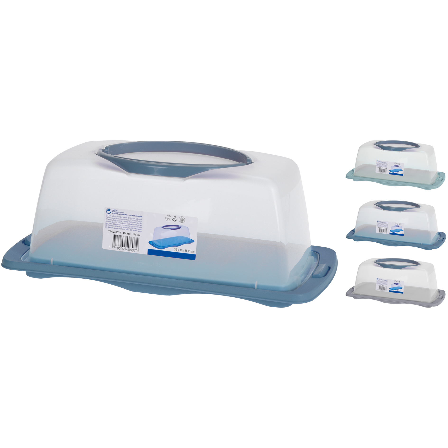 Kuchen-Transportbox - farbig sortiert - 40 cm