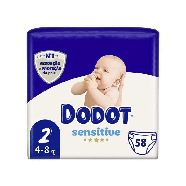 Dodot Pro-sensitive  Fraldas T2 4-8Kg 58 un.