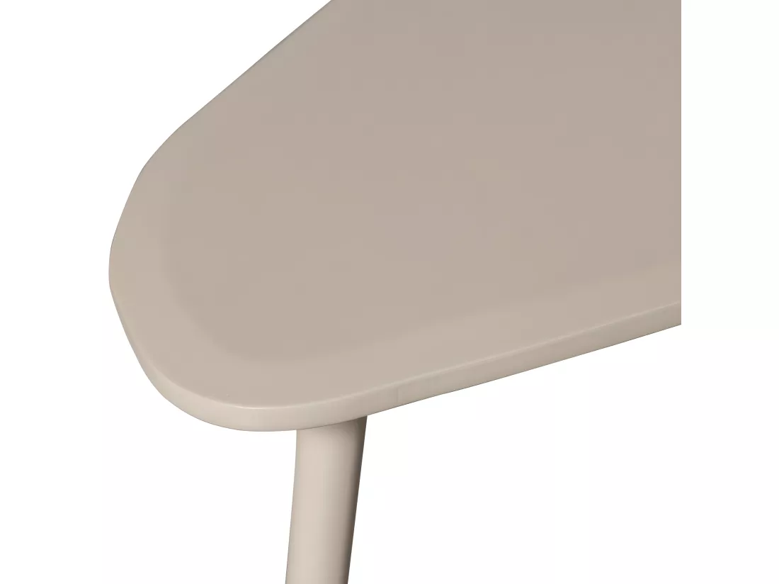 Davina - Lot de 2 tables basses gigognes organiques en bois - Beige