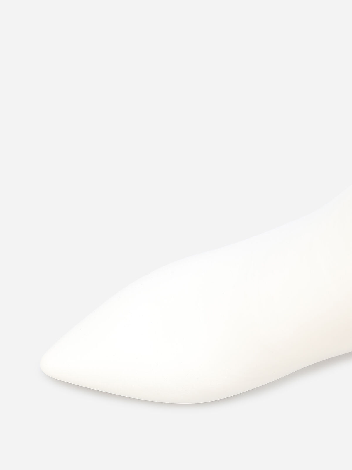 Bottines en simili à petit talon- Blanc