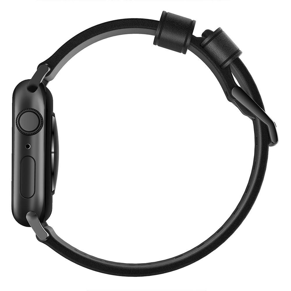 Apple Watch (49/46/45/44 mm) Echtleder Armband Modern Strap (NM1A41BM00) - Schwarz