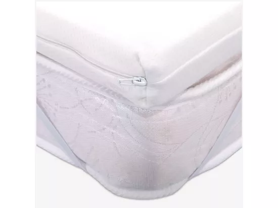 Surmatelas en Waterfoam 180x200 haut de 3 cm, déhoussable, tissu AloeVera | Topper H3