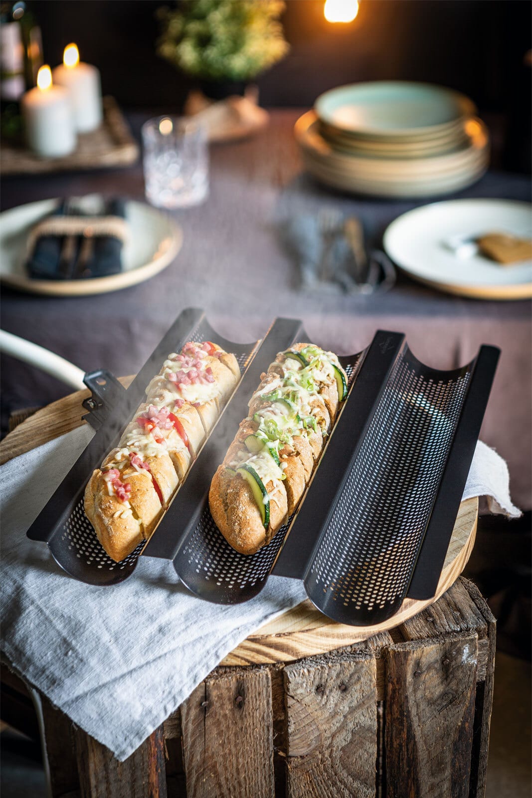 KÜCHENPROFI Baguetteblech BAKE ONE Stahlblech silber