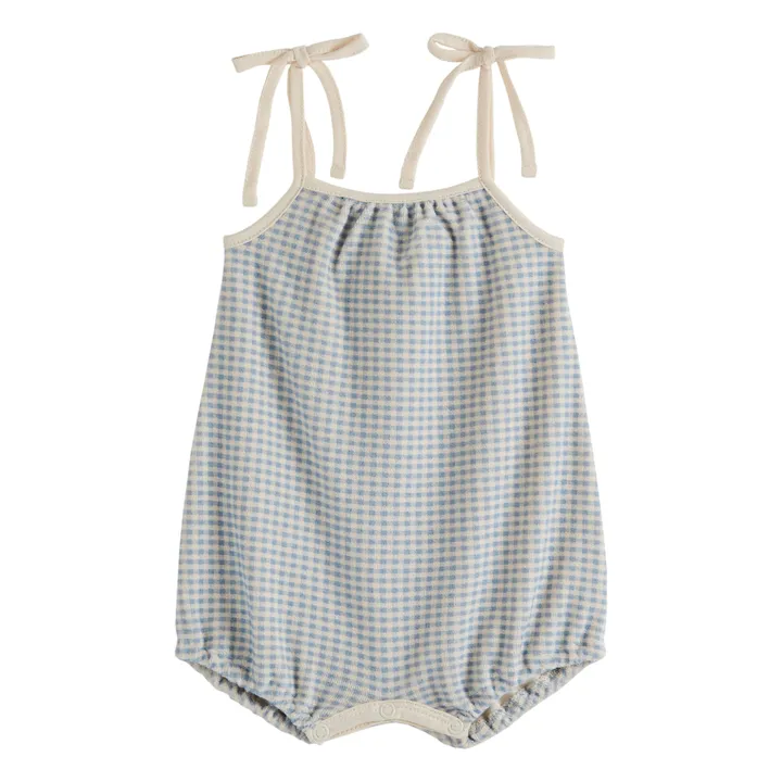 Emile et Ida Barboteuse Eponge Vichy | Bleu