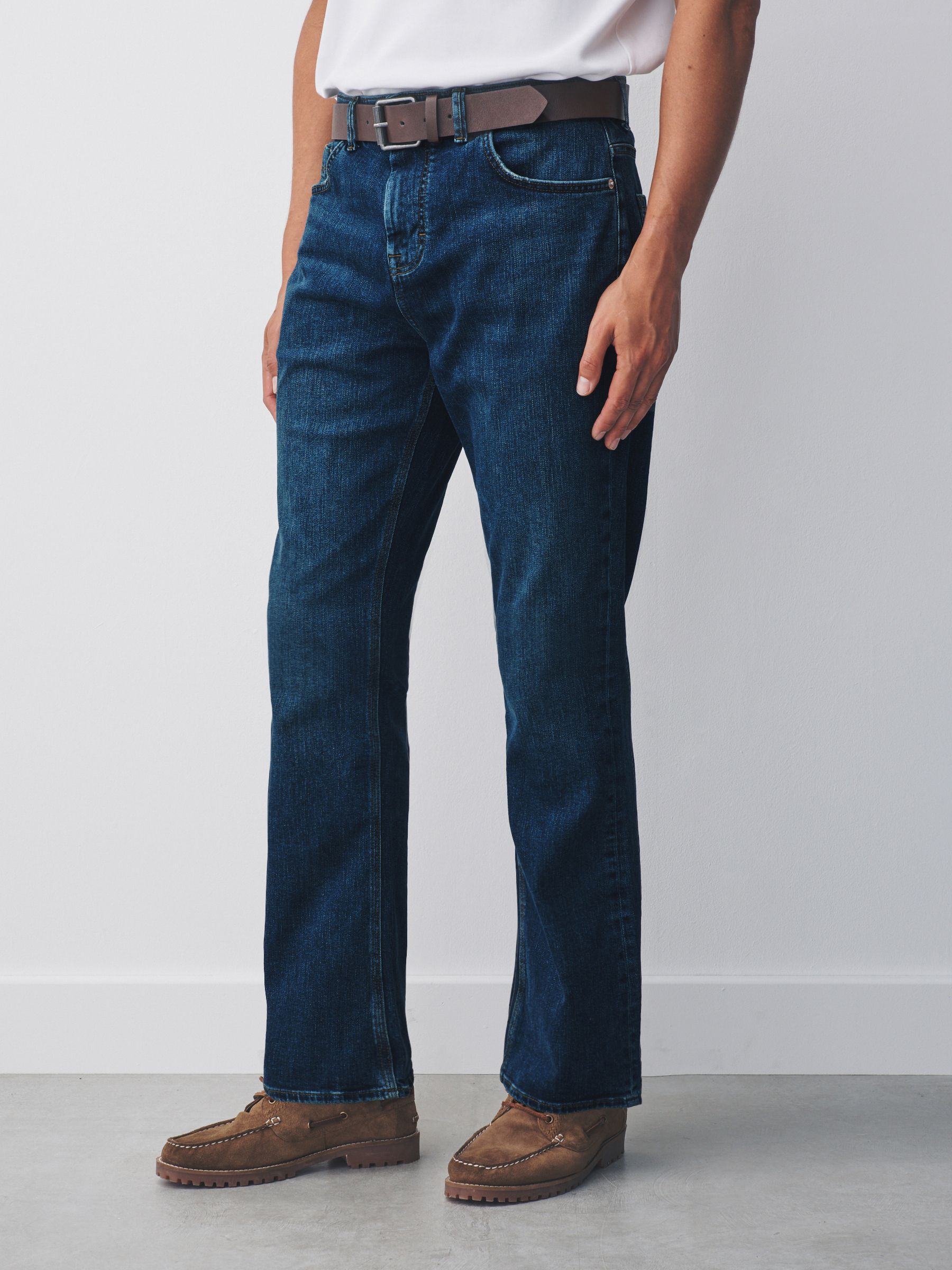 Blauw - Bootcut - Signature jeans met ceintuur