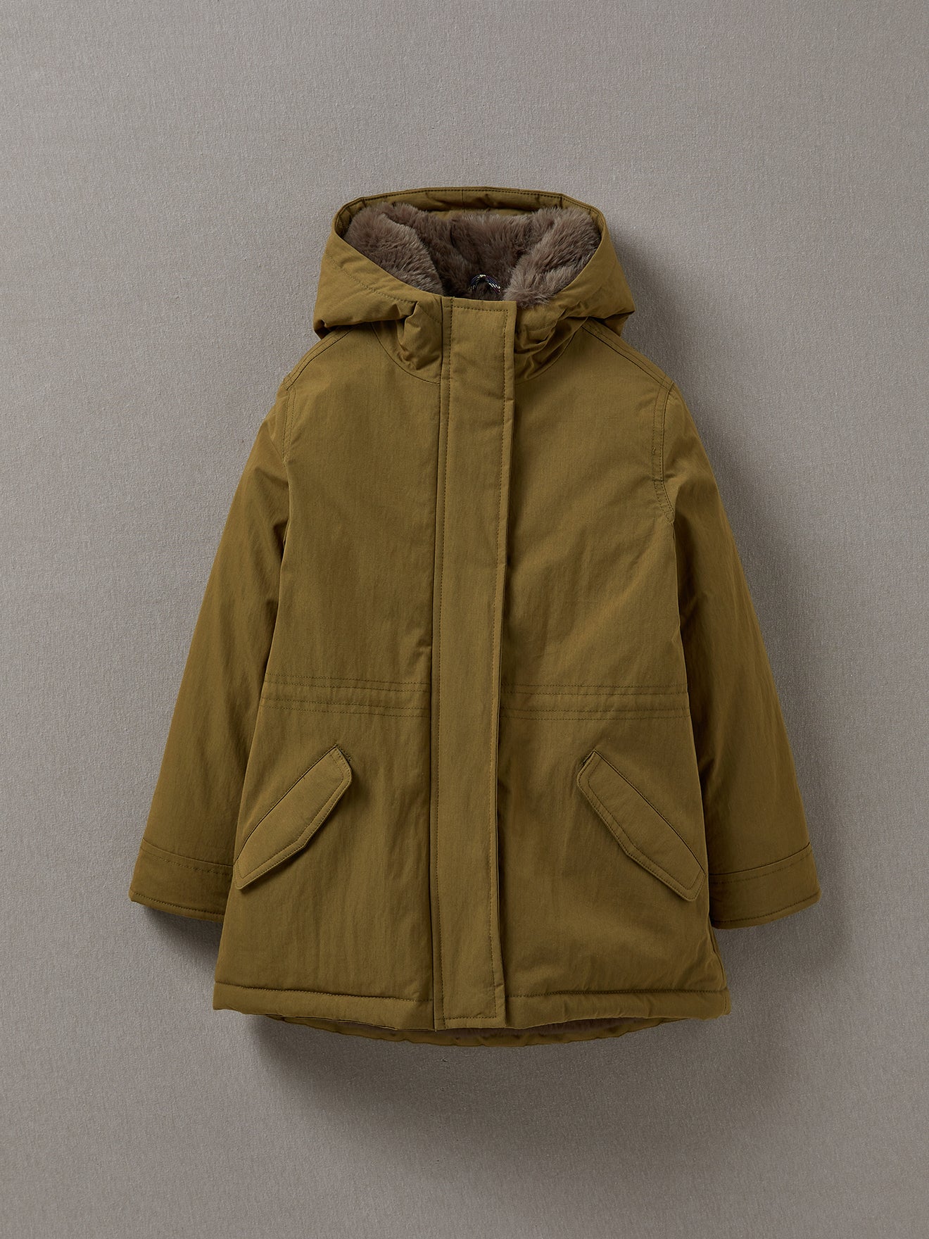 Parka Fille doublée de fausse fourrure
