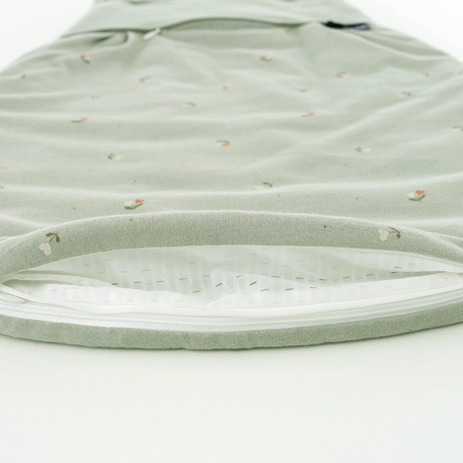 Träumeland Schlafsack 3-tlg. Liebmich Fiore grün