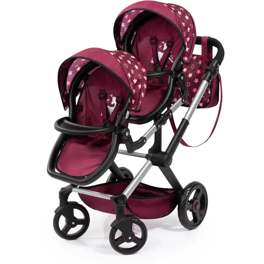 bayer Design Zwillings-Puppenwagen Xeo Twin mit Einhorn