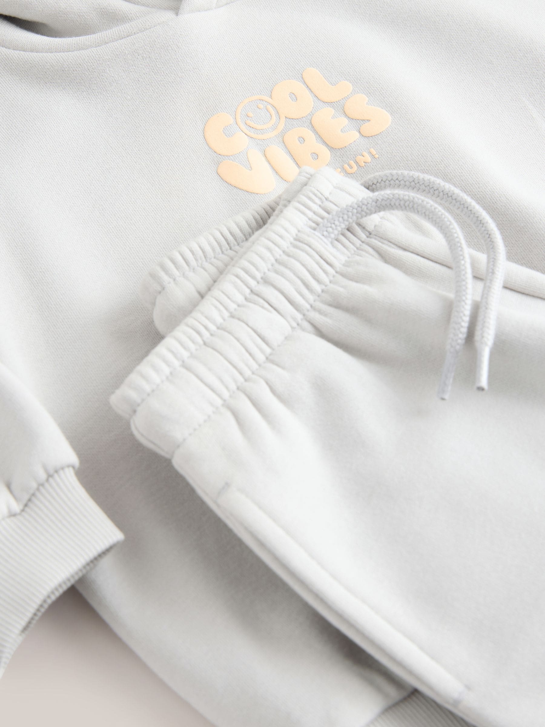 Lichtblauw - Set van bedrukte hoodie en joggingbroek (3mnd-7jr)