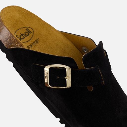 Scholl Fae Sandalen zwart Suede