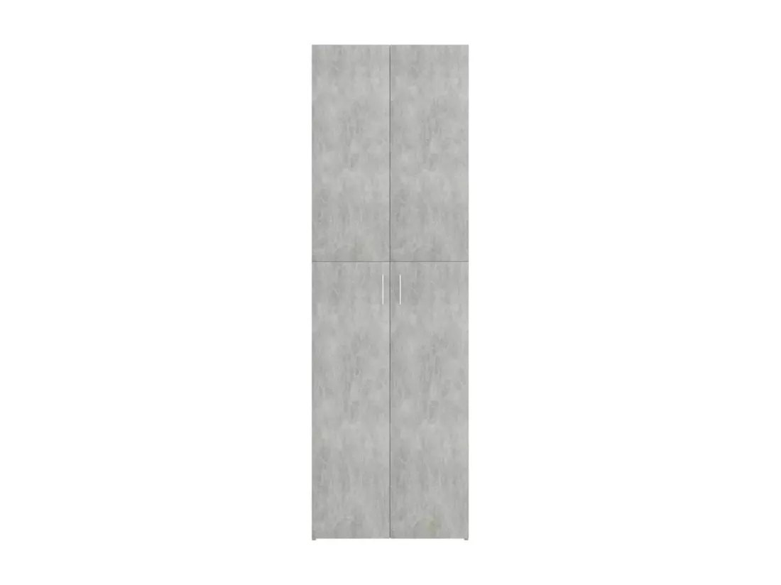 Armoire de bureau Gris béton 60x32x190 cm Bois d'ingénierie