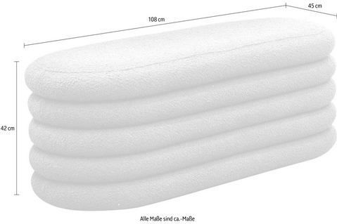 Bouclé - Poef - Modern Design - Beige - Opbergfunctie