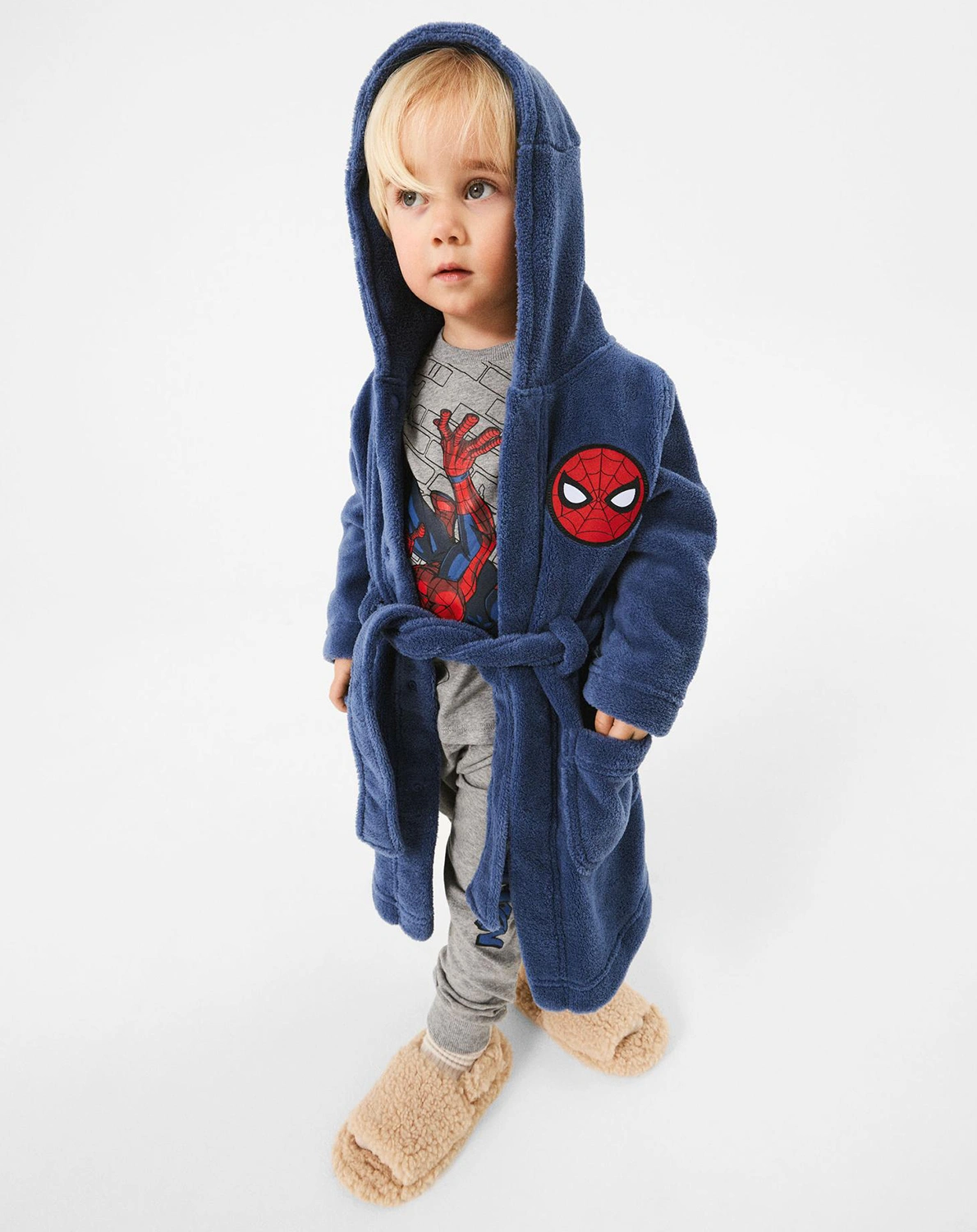 Bademantel NMMOSEL SPIDERMAN in bijou blue