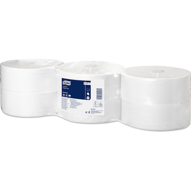 Papier toilette Maxi Jumbo simple épaisseur Tork T1 - 6 rouleaux de 650 m
