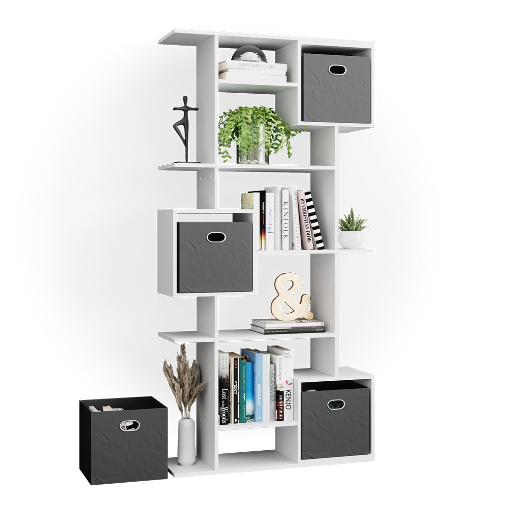 Vicco Bücherregal Raumteiler Standregal Würfel Weiß Wandregal Hochregal Faltbox