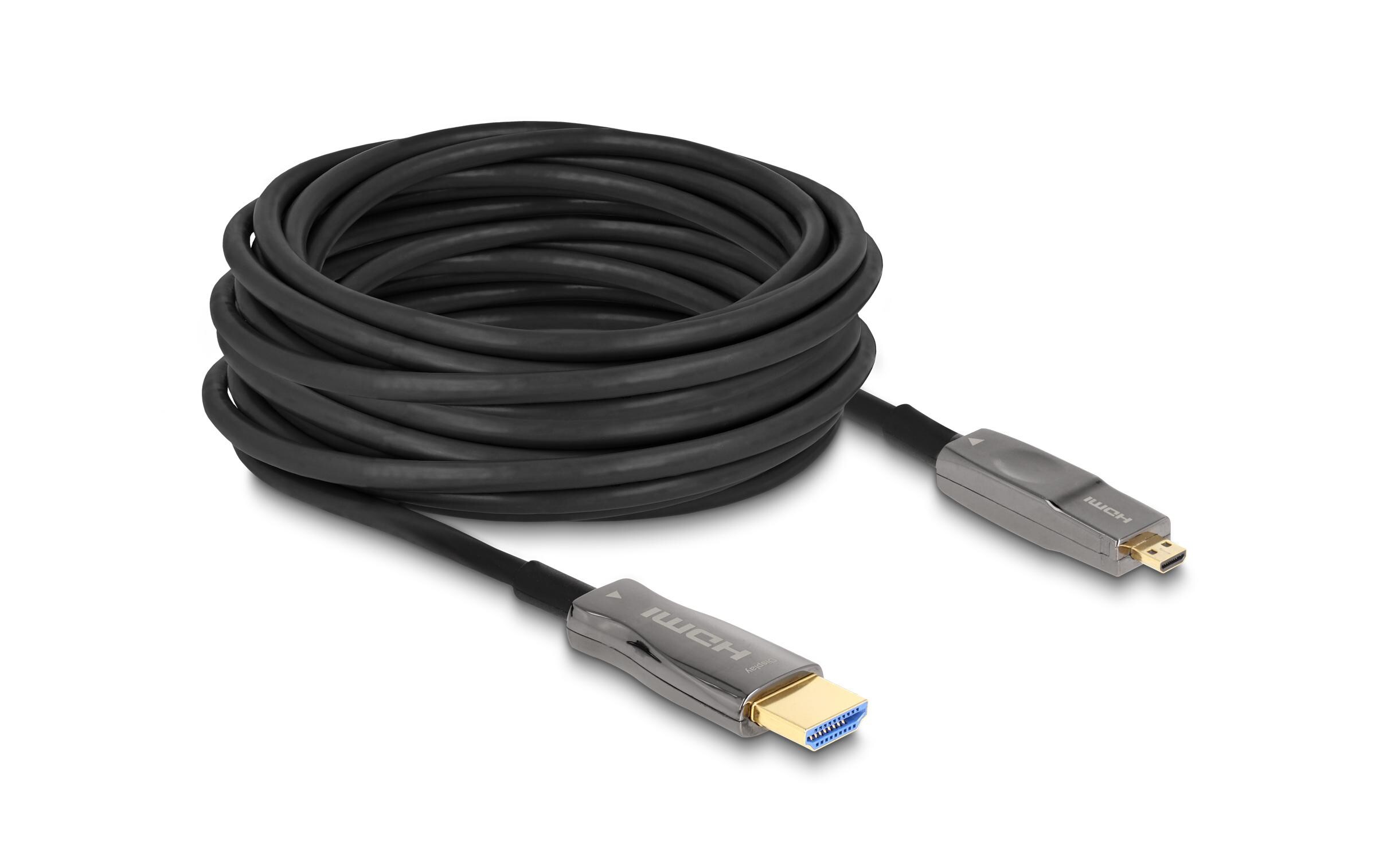 Optisches Kabel 5 in 1 HDMI, 10 m, 8K 60 Hz, aktiv<br>Delock Aktives Optisches 5 in 1 HDMI Kabel 8K 60 Hz 10 m
