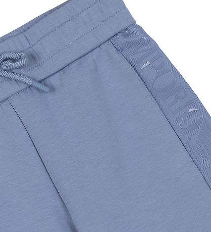 Emporio Armani Bukser - Støvet Blå m. Logostribe