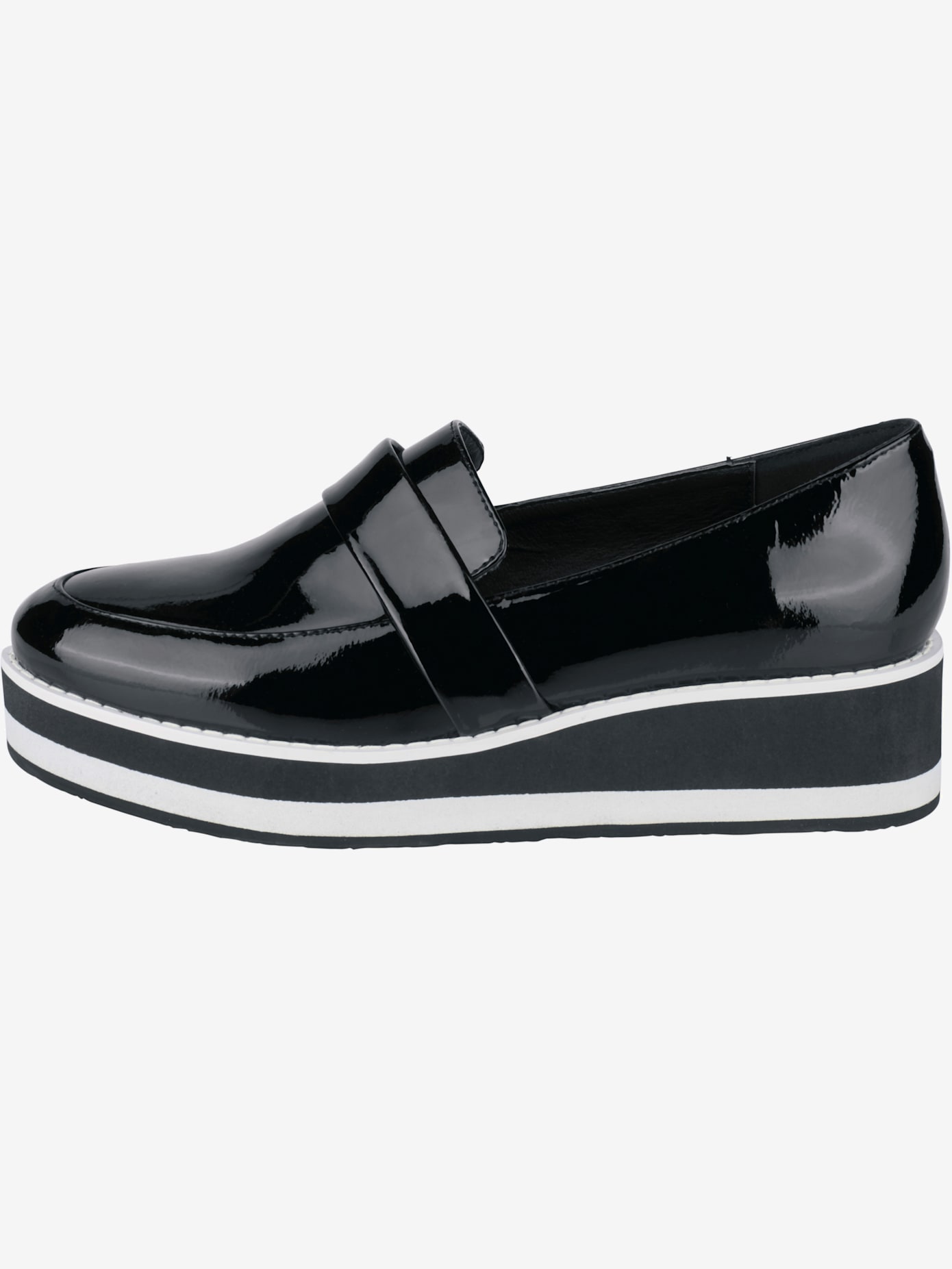Trotteurs cuir vachette verni brillant