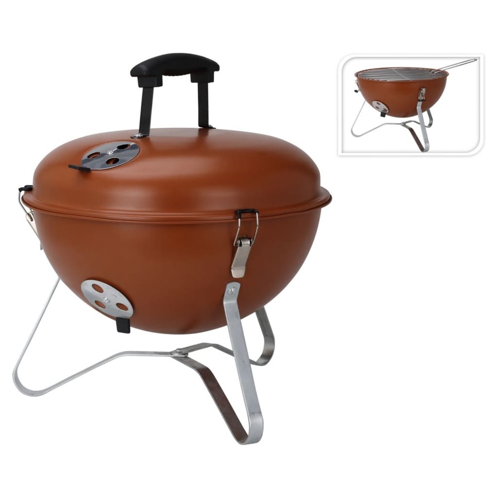 Barbecue forme de boule 37 cm orange