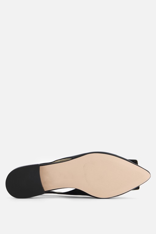 Linea Zeta Slingback Ballerina's zwart Leer
