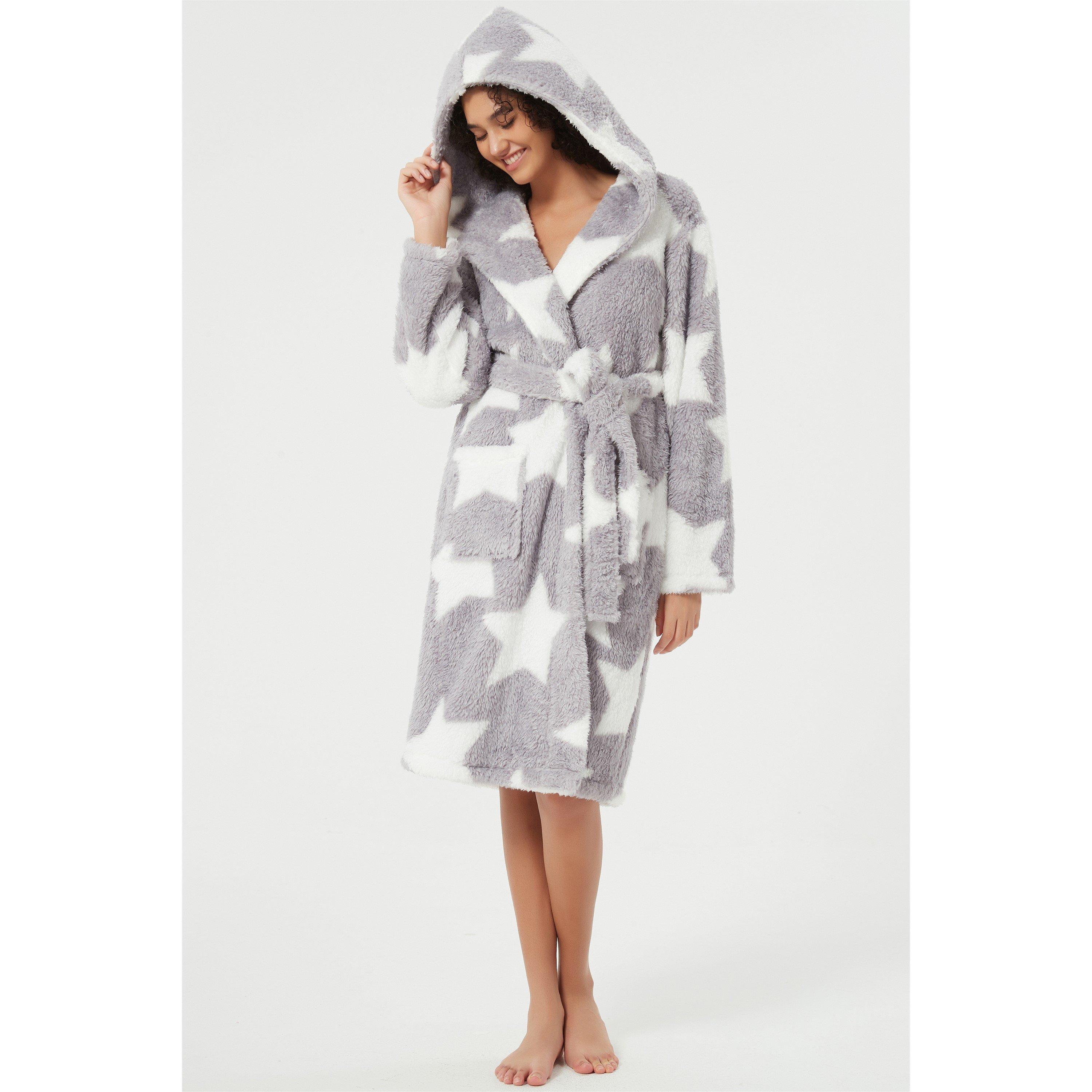 Linea Ladies Sherpa Star Dressing Gown