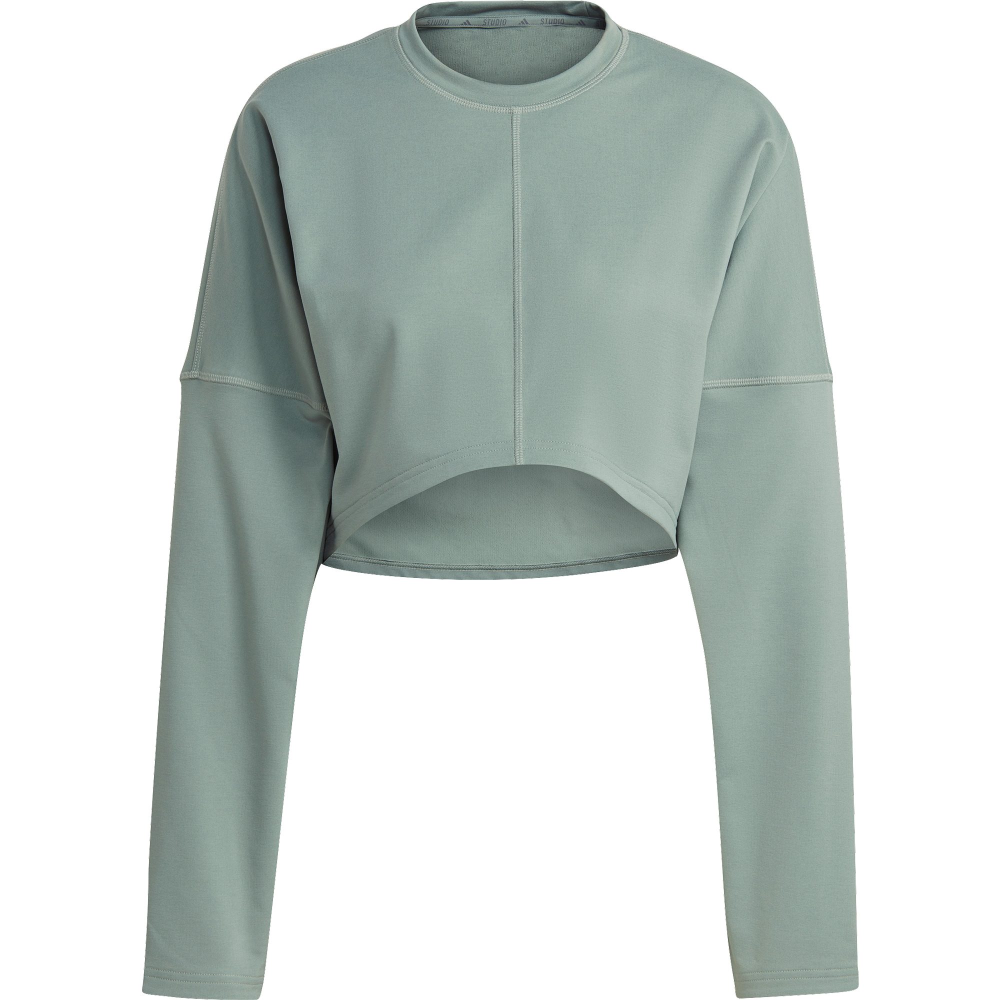 adidas Yoga Studio Crop Sweatshirt Damen silver green