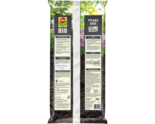 COMPO BIO 70 L turfvrije potgrond voor alle vaste planten, struiken, hagen en bomen