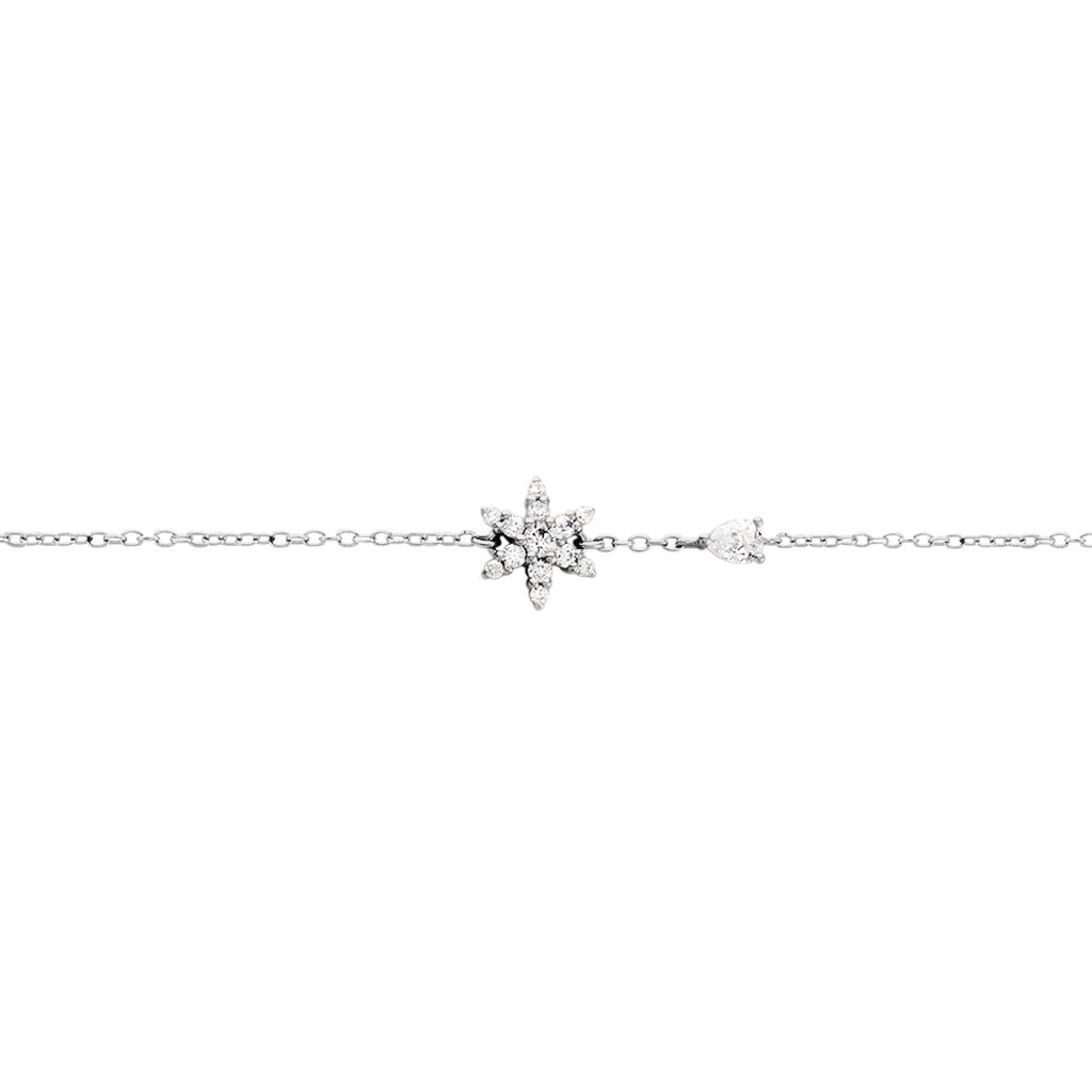 Bracelet Linas Argent Blanc Oxyde De Zirconium