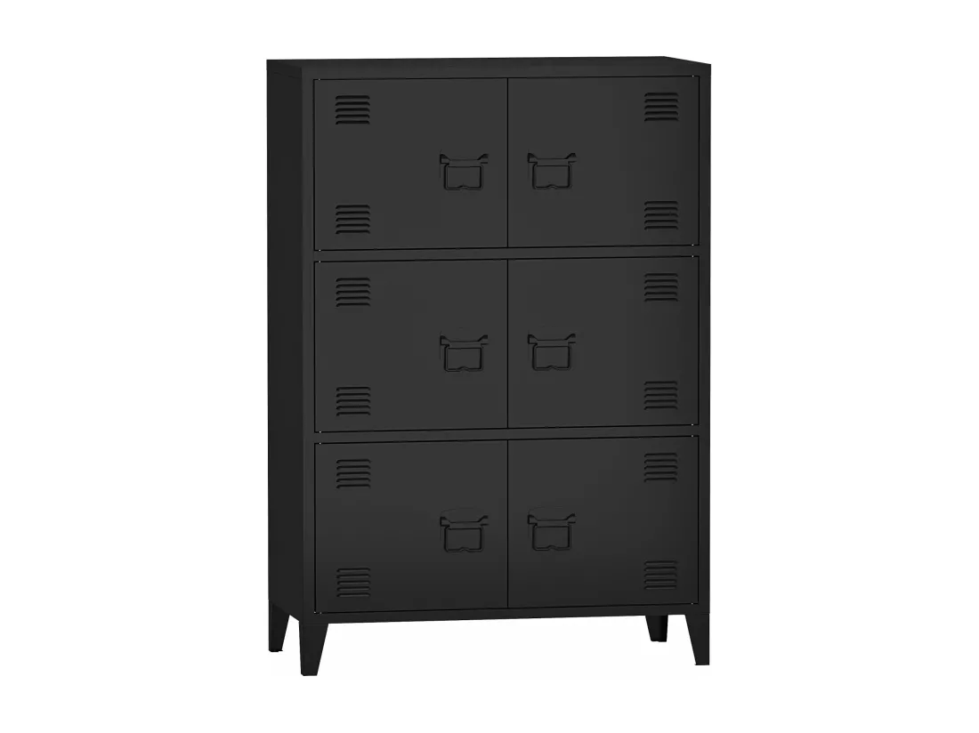 Armoire de bureau casier argentée 80 x 40 x 113 cm 03_0006325