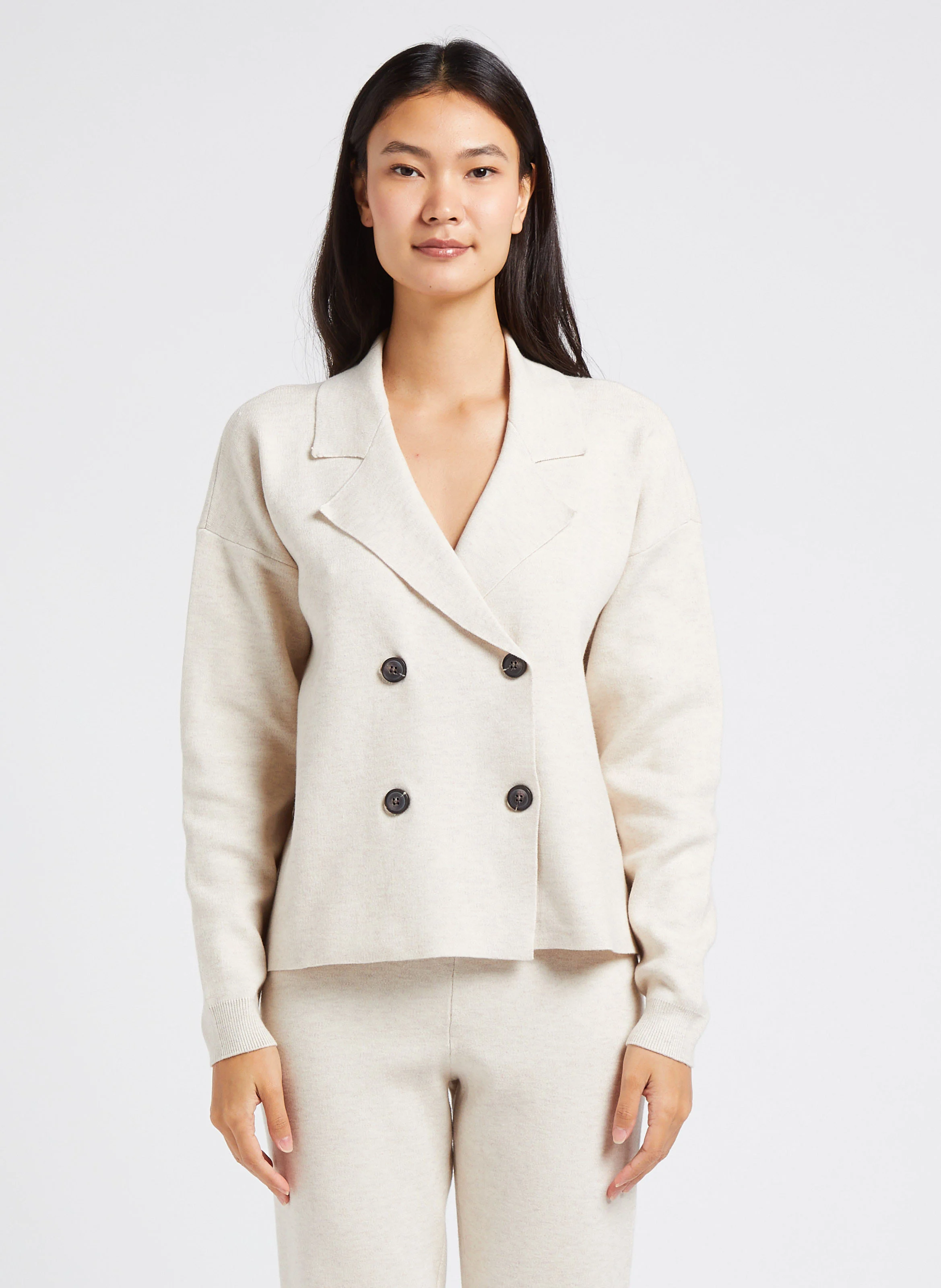 OLINJA - Gilet col tailleur | Beige
