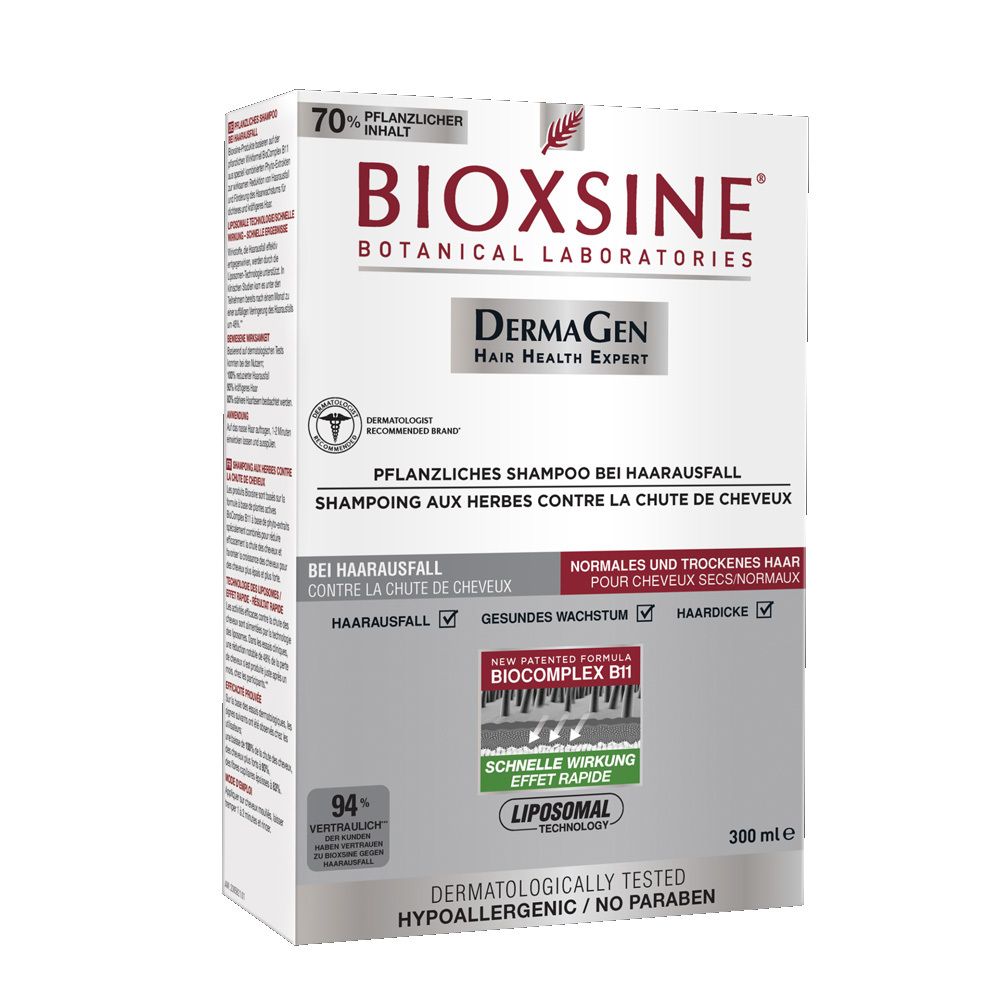 BIOXSINE Shampoo gegen Haarausfall für trockenes Haar