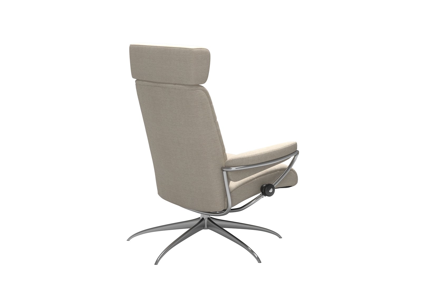 London lenestol Tekstil Jasmine Beige – Star understell – Alu