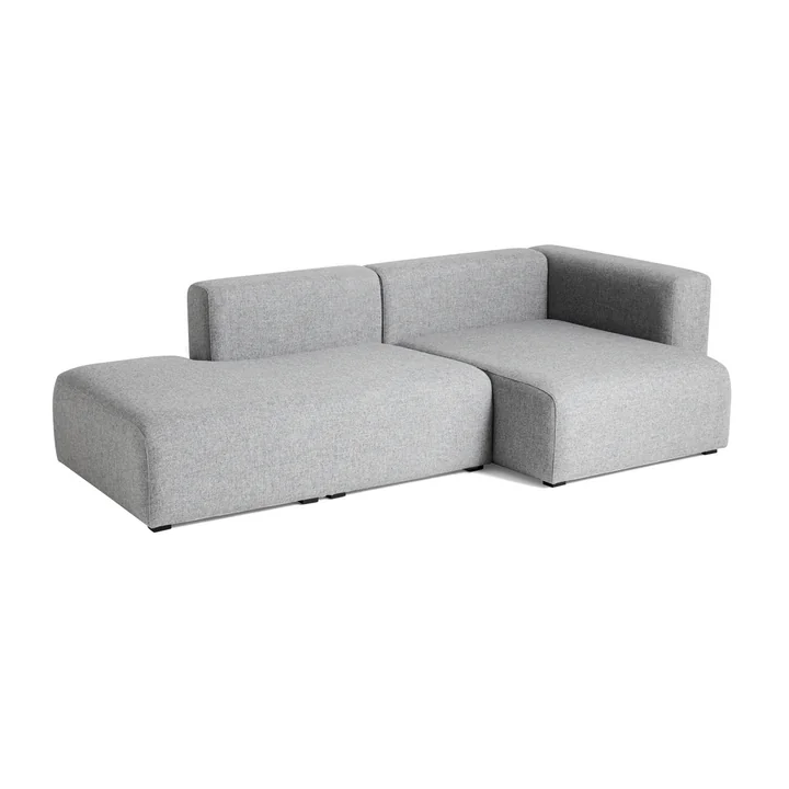 HAY - Mags Sofa 2,5 Sitzer, Kombination 3, Armlehne rechts / hellgrau (Hallingdal 130) (EU)
