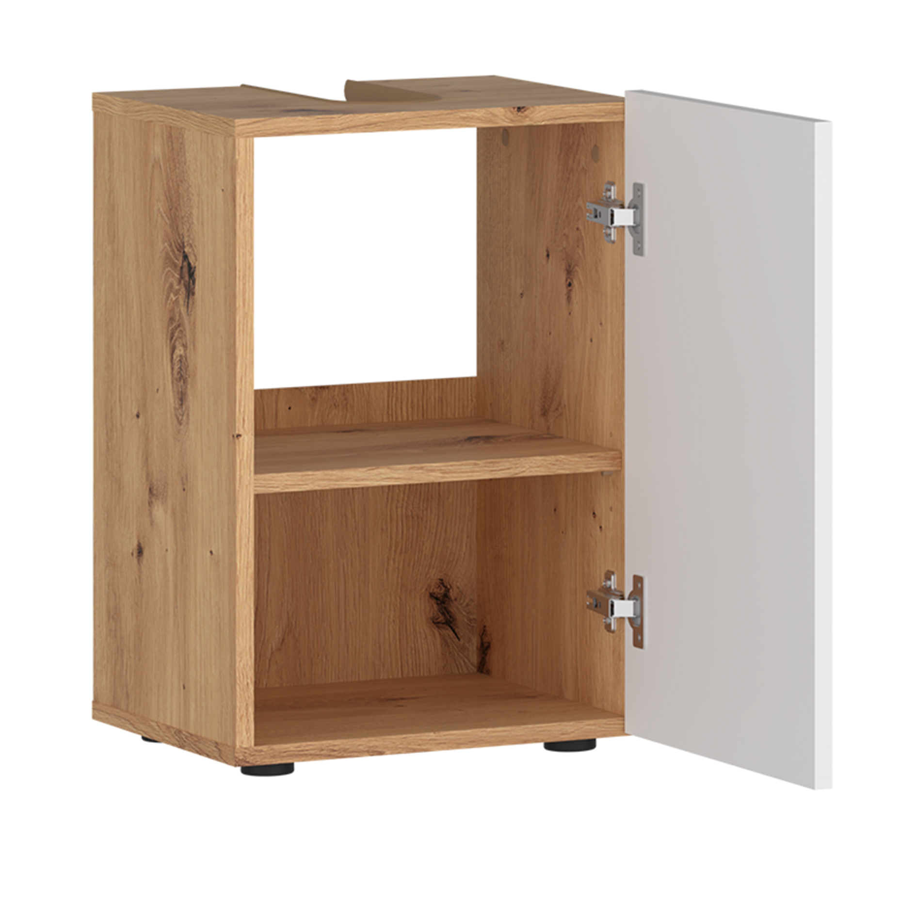 Waschbeckenunterschrank - Artisan Eiche - alpinweiß - 38 cm