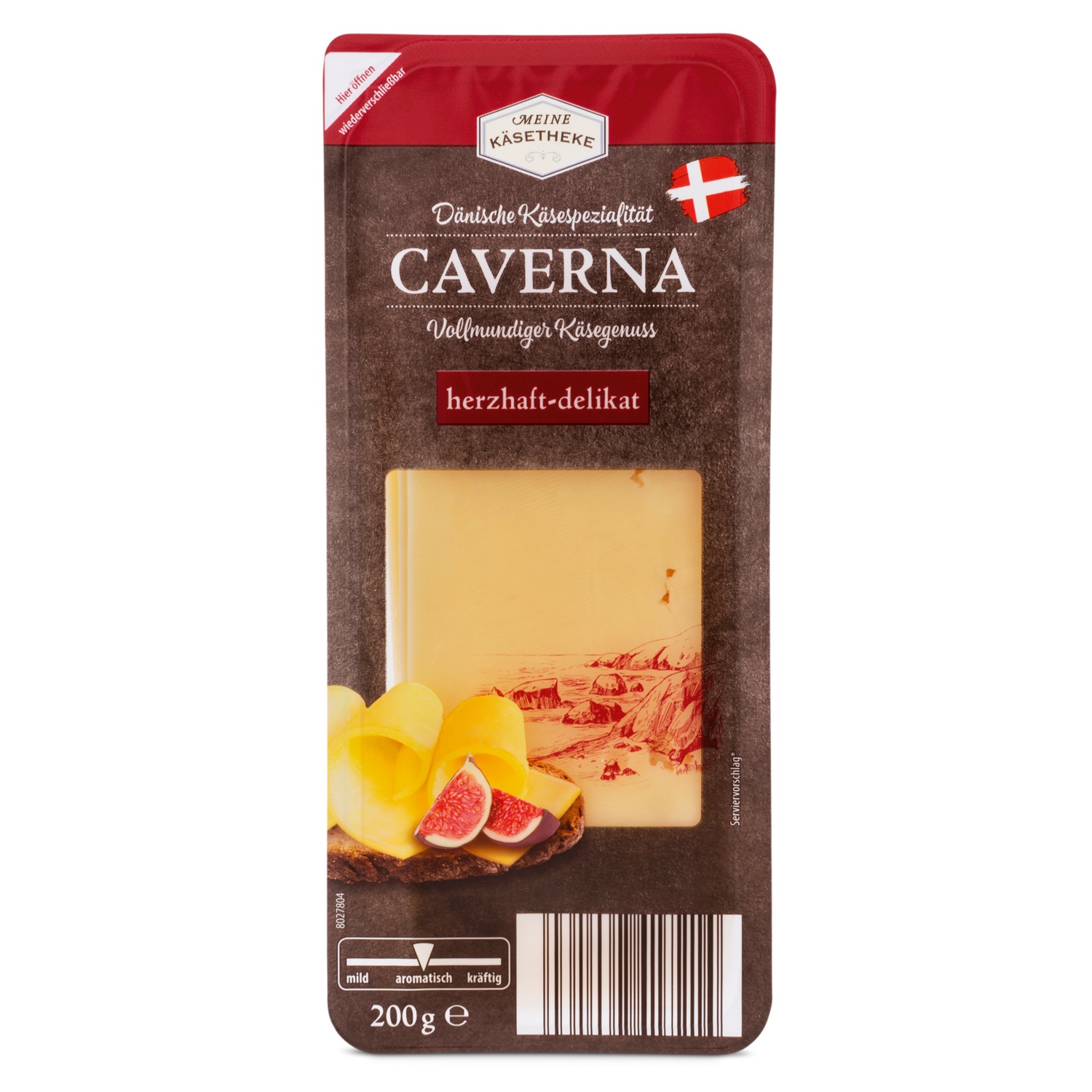 MEINE KÄSETHEKE Dänischer Schnittkäse, Caverna 200 g