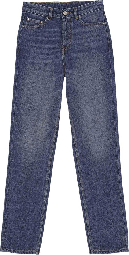 Ganni High-waisted Jeans Medium dark denim
