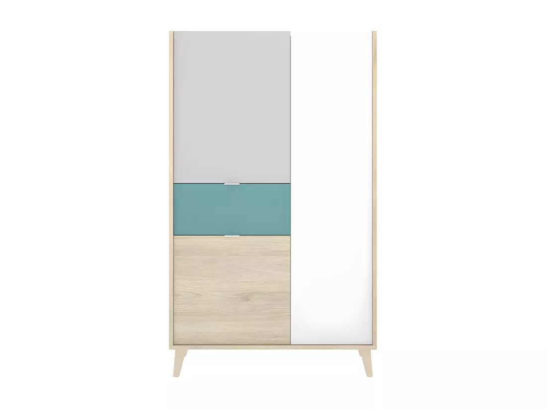 Buffet haut BICA - 3 portes 1 tiroir - Multicolore
