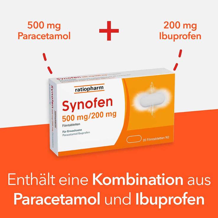 Synofen - mit Ibuprofen und Paracetamol, 20 St