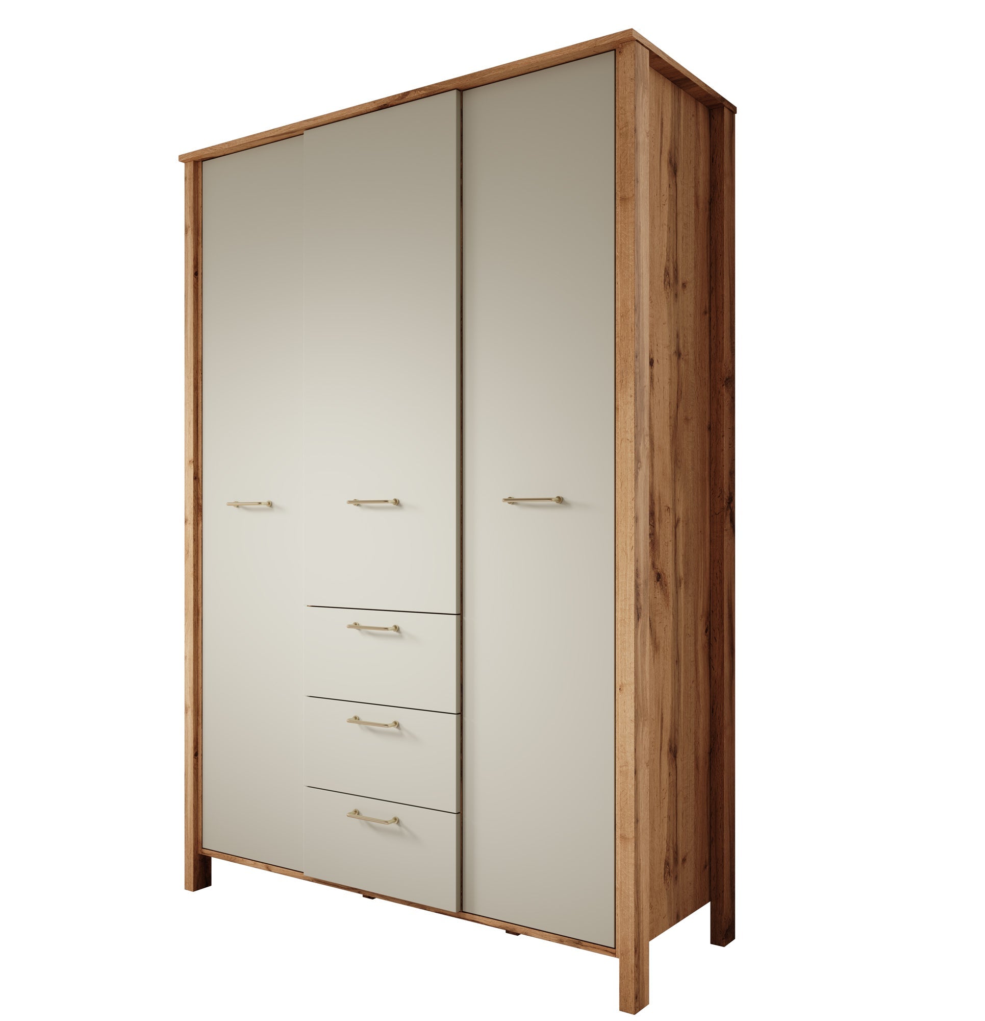Meubella - Kledingkast Isaac - Beige - 138 cm